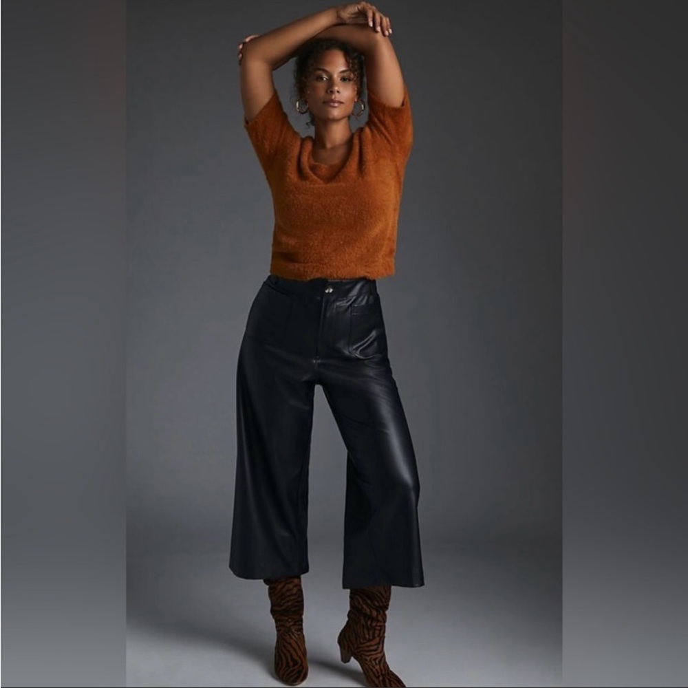 Maeve Anthropologie Rona Sweater Eyelash Tee In Cedar